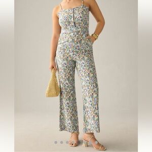 Maeve by Anthropologie Wide-Leg Floral Jumpsuit Size 8